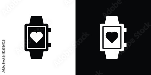 Smartwatch icon, logo, app, template. EPS10