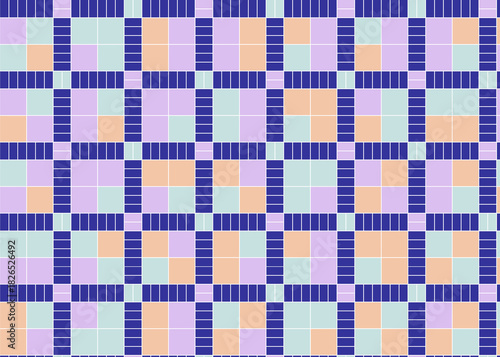 幾何学的なタイル模様 背景