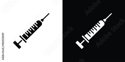 Syringe injection icon, logo, app, template. EPS10