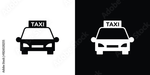 Taxi icon, logo, app, template. EPS10