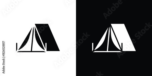 Tent icon, logo, app, template. EPS10