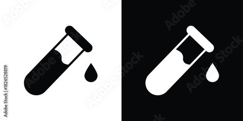 Test tube icon, logo, app, template. EPS10