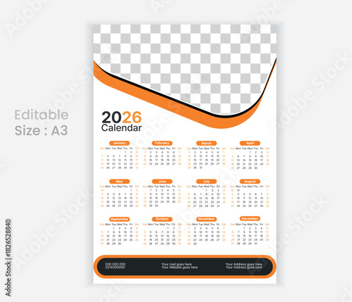 2026 Annual Calendar  DesignTemplate