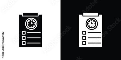 Timesheet icon, logo, app, template. EPS10