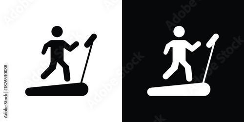 Treadmill icon, logo, app, template. EPS10