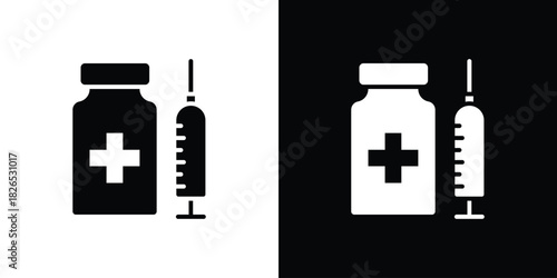 Vaccination icon, logo, app, template. EPS10