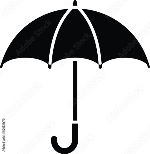 Open Umbrella Vector Icon & ClipartOpen Umbrella Vector Icon & Clipart