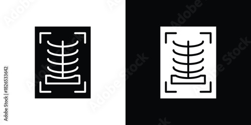 X-ray scan icon, logo, app, template. EPS10