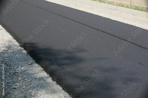 Wallpaper Mural Fresh Black Asphalt Road and Gravel Edges Torontodigital.ca