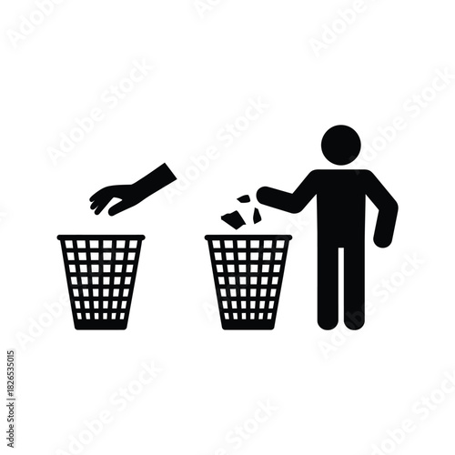 Rubbish disposal and tidiness infographic