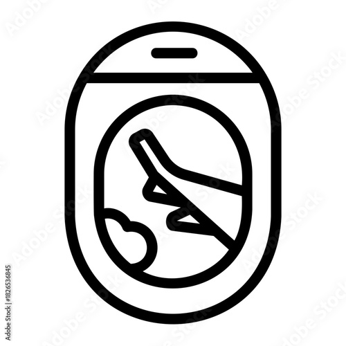 Airplane window Line Icon