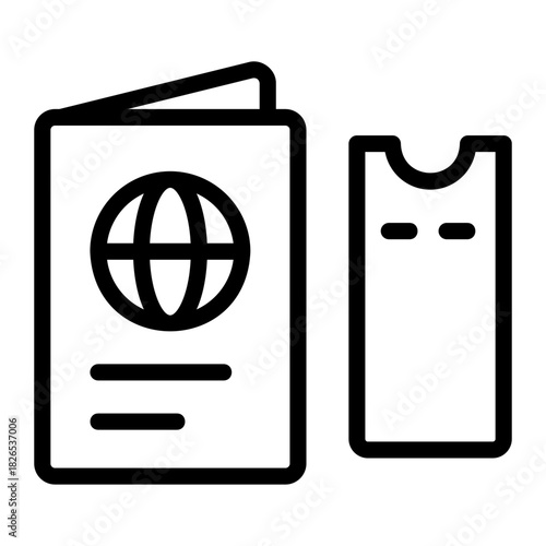 Passport Line Icon
