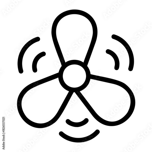 Propeller airplane  Line Icon