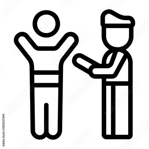 Security check scanner Line Icon