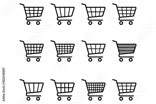 shopping cart icons,
Shopping Cart Icons,
Minimalist Line Art Set of E-Commerce and Retail Symbols