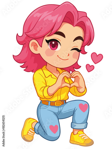 Handsome Anime Male Group – Six Characters Digital Illustration