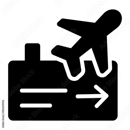 Airplane boarding gate Solid icon