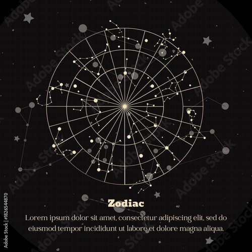 vector illustration of a zodiac signs, zodiac signs pisces