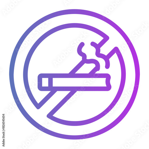 No smoking  Line Gradient Icon
