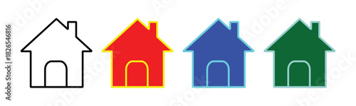 home icon vector set