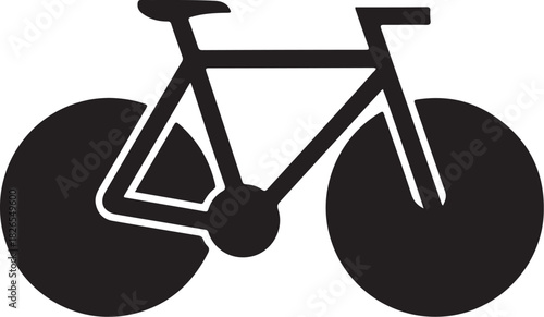 Single speed bicycle icon on white background vector art
