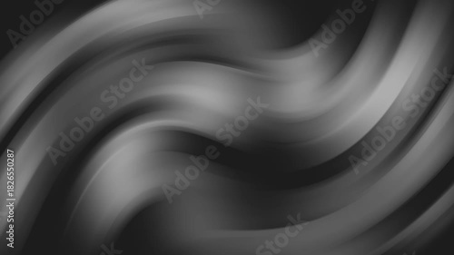 Abstract gray swirls on a black background with smooth gradients.