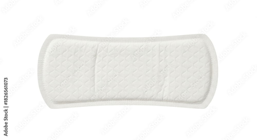 Fototapeta premium Isolated hygiene pad for feminine intimate care, absorbing fluid during menstrual period flow