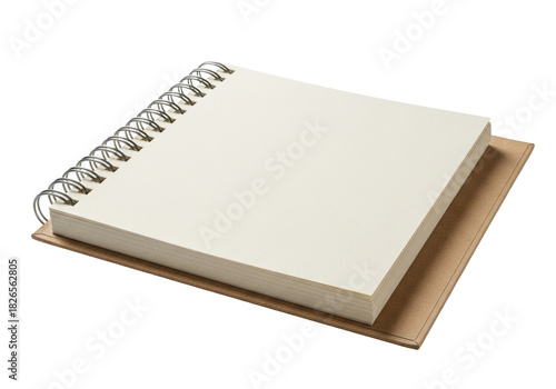 Canvas Print Isolated sketchbook with spiral binding for sketching and drawing art projects a