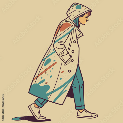 boy weaning winter coat