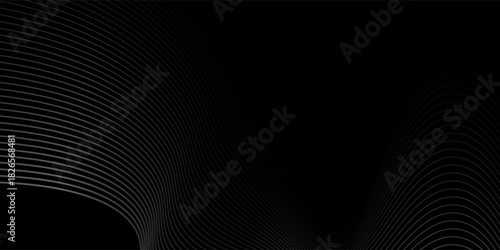 Wave Black abstract background design. Modern wavy line.  simple art good nice pattern lux