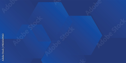 Modern abstract blue background with glowing geometric lines. Blue gradient hexagon shape design. Futuristic modern eps10