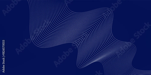 Blue background abstract with line waves and gradient variation. Suitable for user interface stroke websites  digital old noise