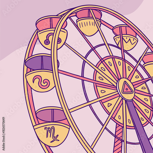 ferris wheel vector illustration