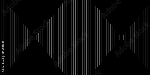 Black abstract line background design. Premium stripe texture for banner business backdrop. Dark horizontal vector contepporary