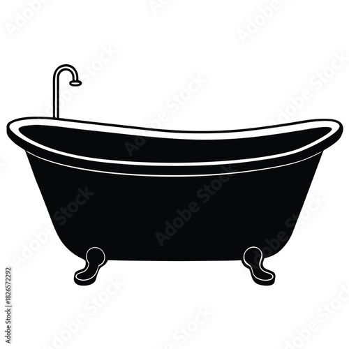 smart bathtub on white