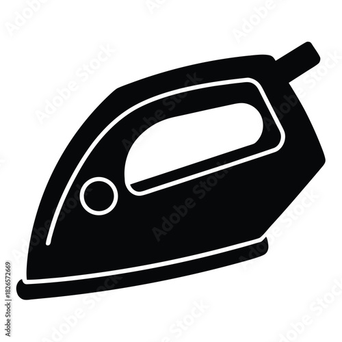 smart iron on white background