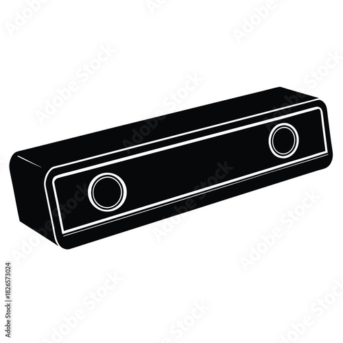 smart soundbar on white background