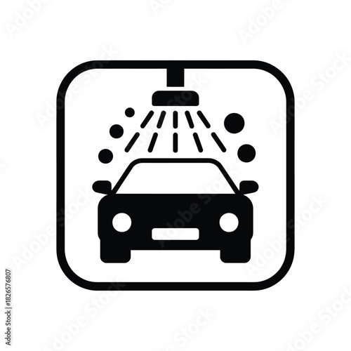 Car Wash Icon - Automotive Service, Vehicle Cleaning & Maintenance