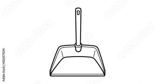 Dust cleaner icon line art white background 