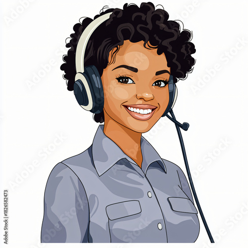 Customer service interaction office environment digital illustration professional atmosphere close-up view communication skills