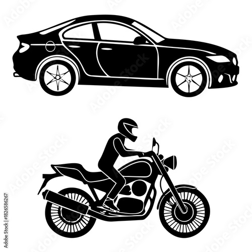 vector illustration of a motorcycle