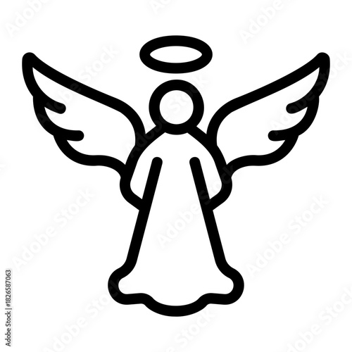 Angel costume Line Icon