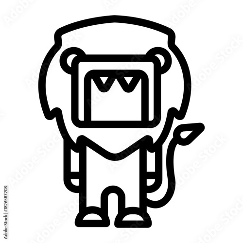 Lion costume Line Icon