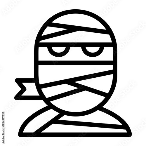 Mummy costume Line Icon