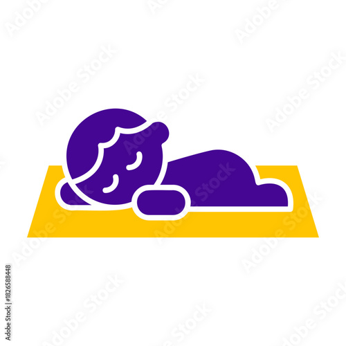 Child napping on mat