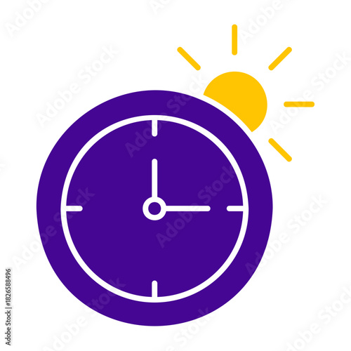 Clock with sun
