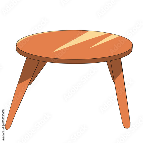 ラウンドテーブルのシンプルなベクターイラスト