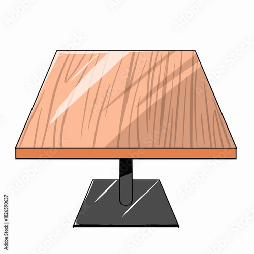 飲食店の正方形テーブルのシンプルなベクターイラスト