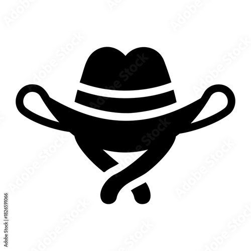 Cowboy costume Solid icon