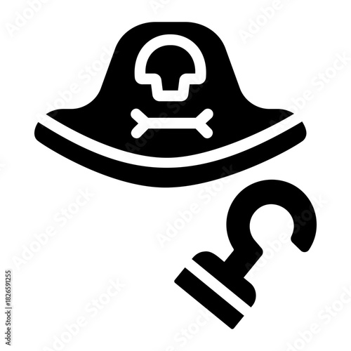 Pirate costume Solid icon